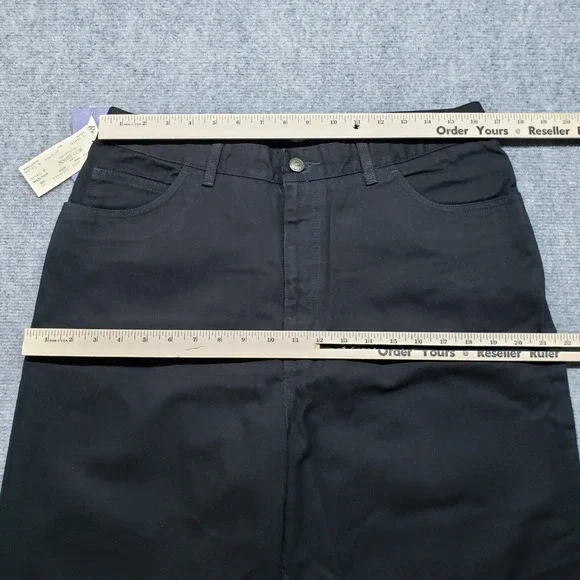 Vintage Ruff Hewn Denim Jeans Womens Size 16 Black Cotton High Rise Solid New - Picture 9 of 11